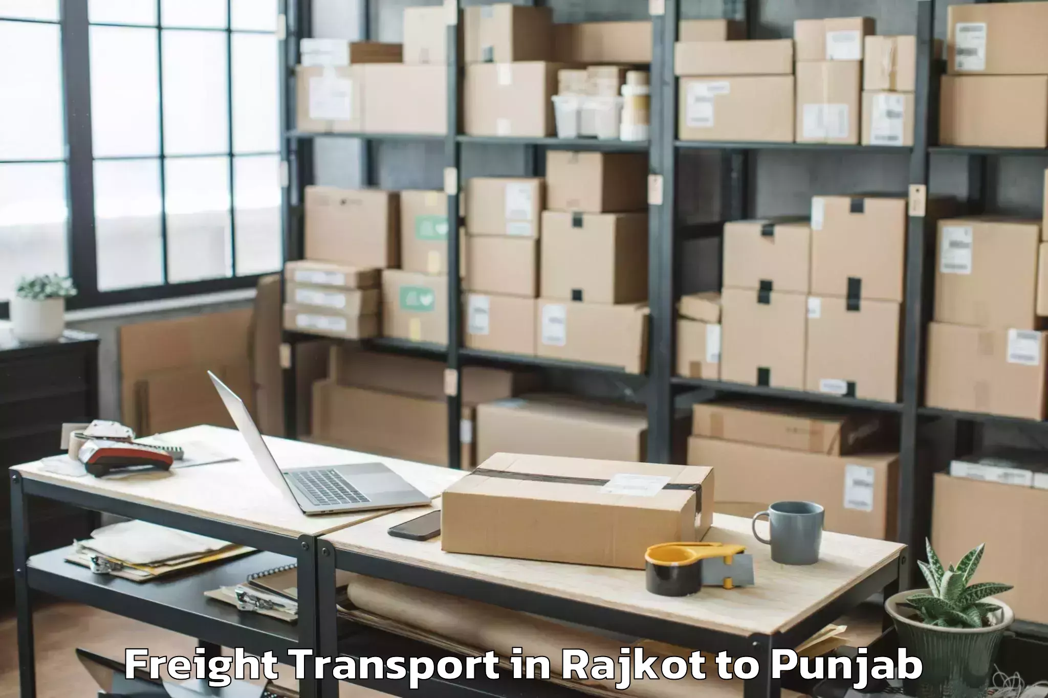 Top Rajkot to Abhilashi University Bathinda Freight Transport Available